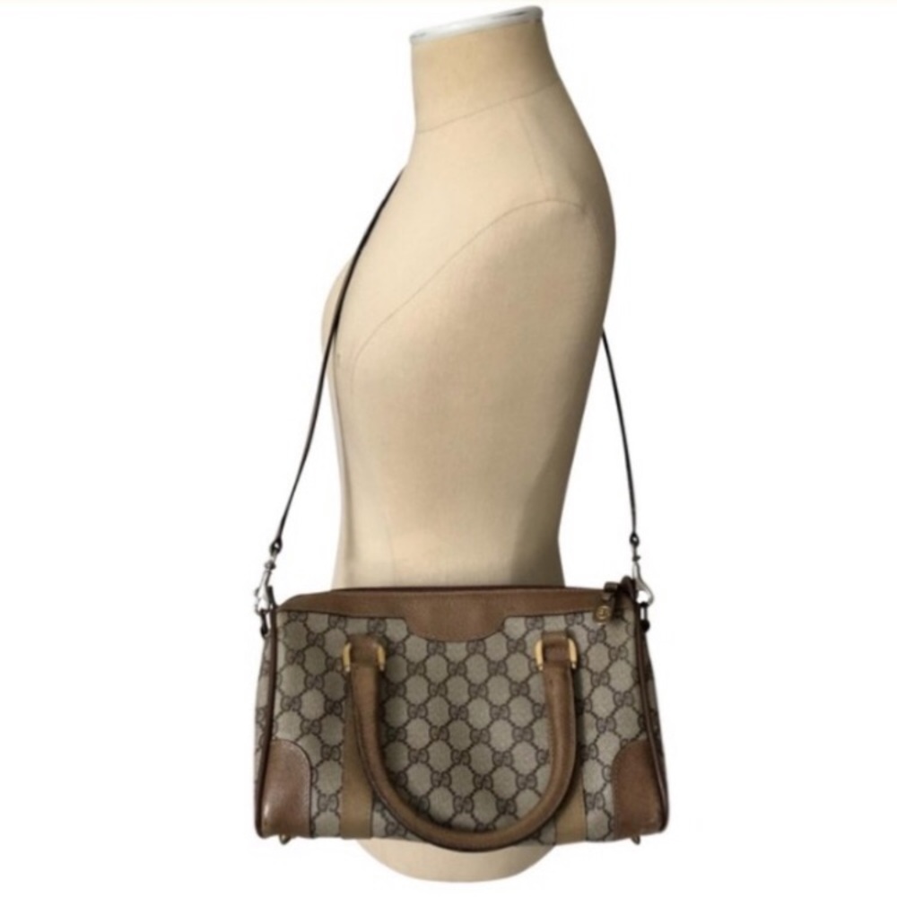 Gucci Vintage GG Coated Canvas Top Handle Bag - Picture 3 of 8